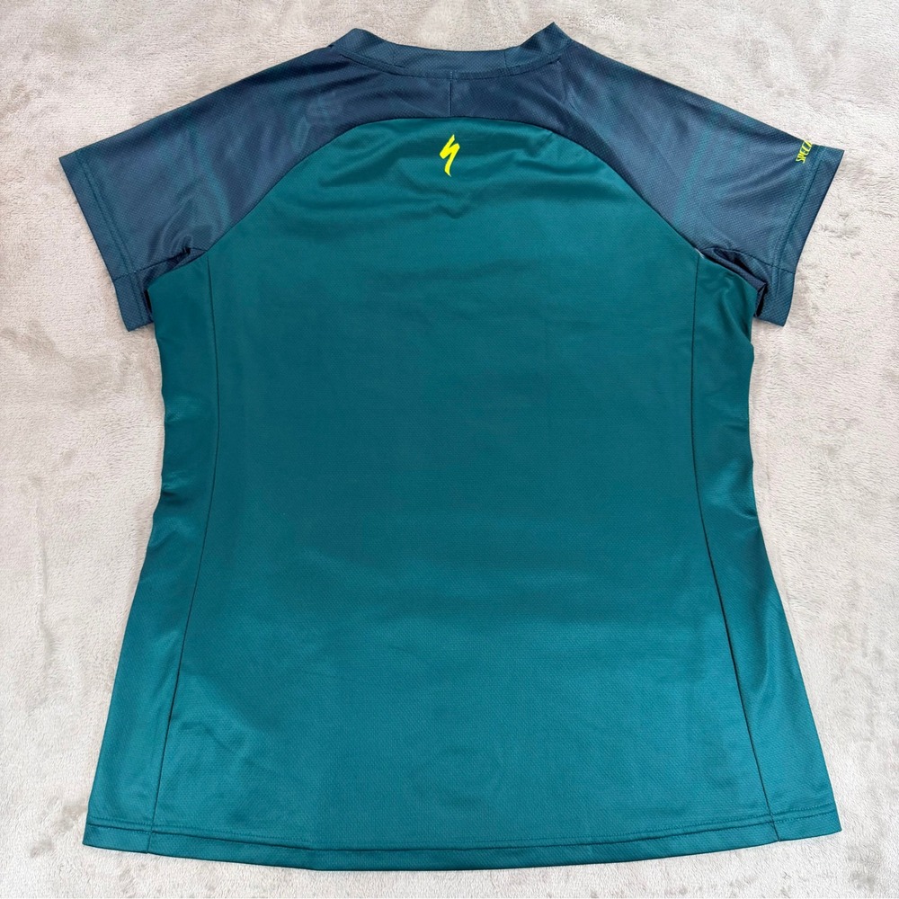 NWT Specialized Women MTB Andorra Jersey Short Sleeve Tropical Cast Blue Large - Picture 2 of 9